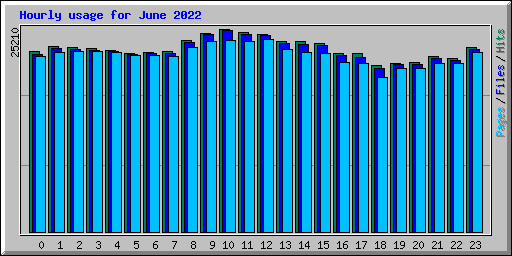 Hourly usage for June 2022